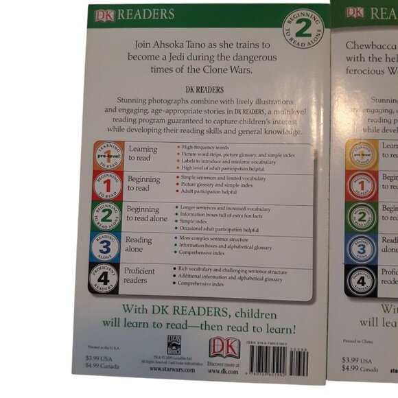 Star Wars The Clone Wars Readers Level 2 Set Of 3 Books Jedi Chewbacca Boba Fett - Picture 7 of 8